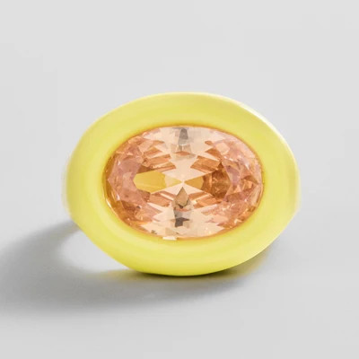 Joy Pop Cubic Zirconia Ring - Peach/Yellow | BaubleBar