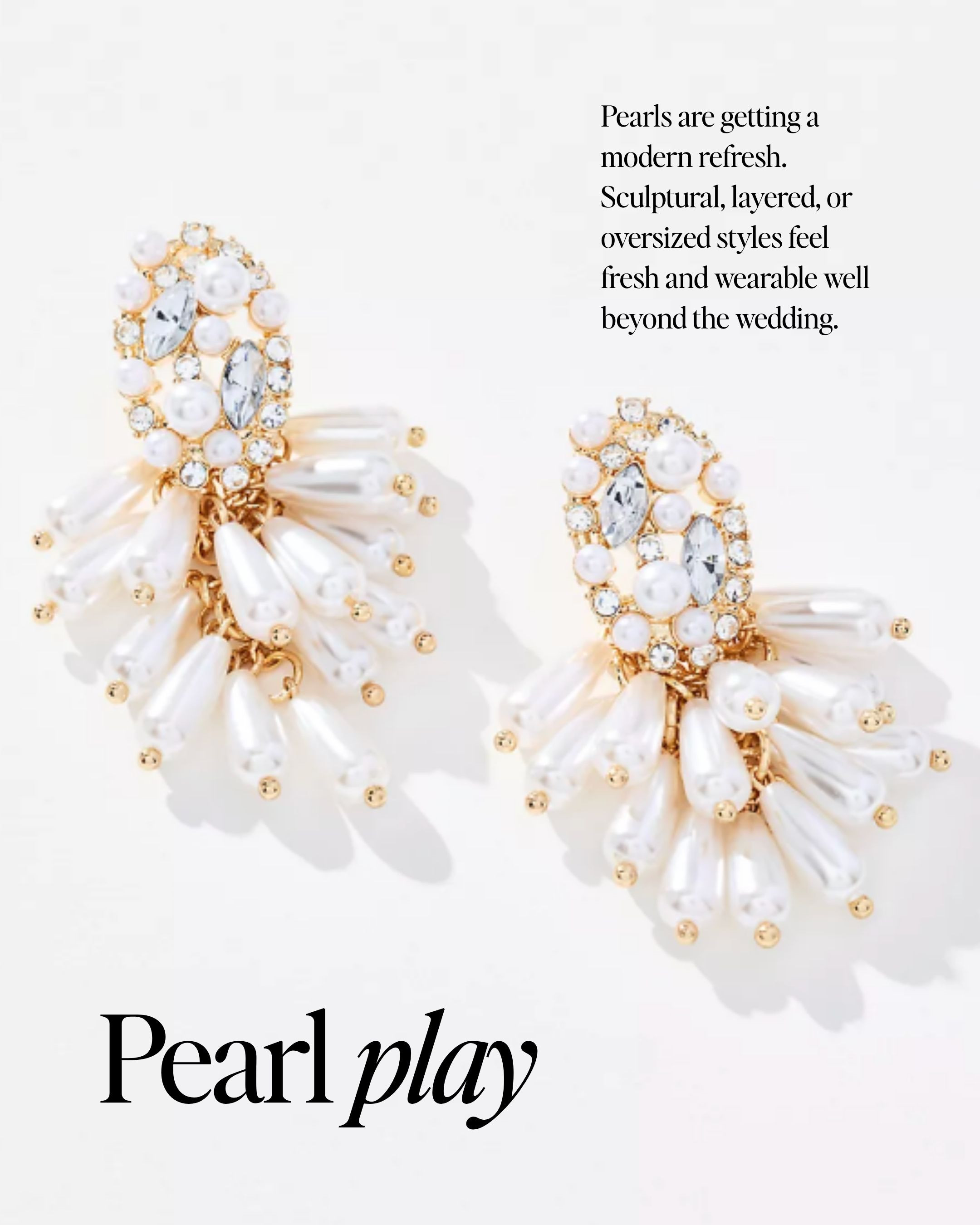 Bridal 2026 trend: pearl earrings ✨ Modern pearls are dominating Anthropology bridal trends. A classic accessory for engagement photos, rehearsal dinner outfits, and wedding style moments. 

 #LTKFindsUnder100 #LTKWedding