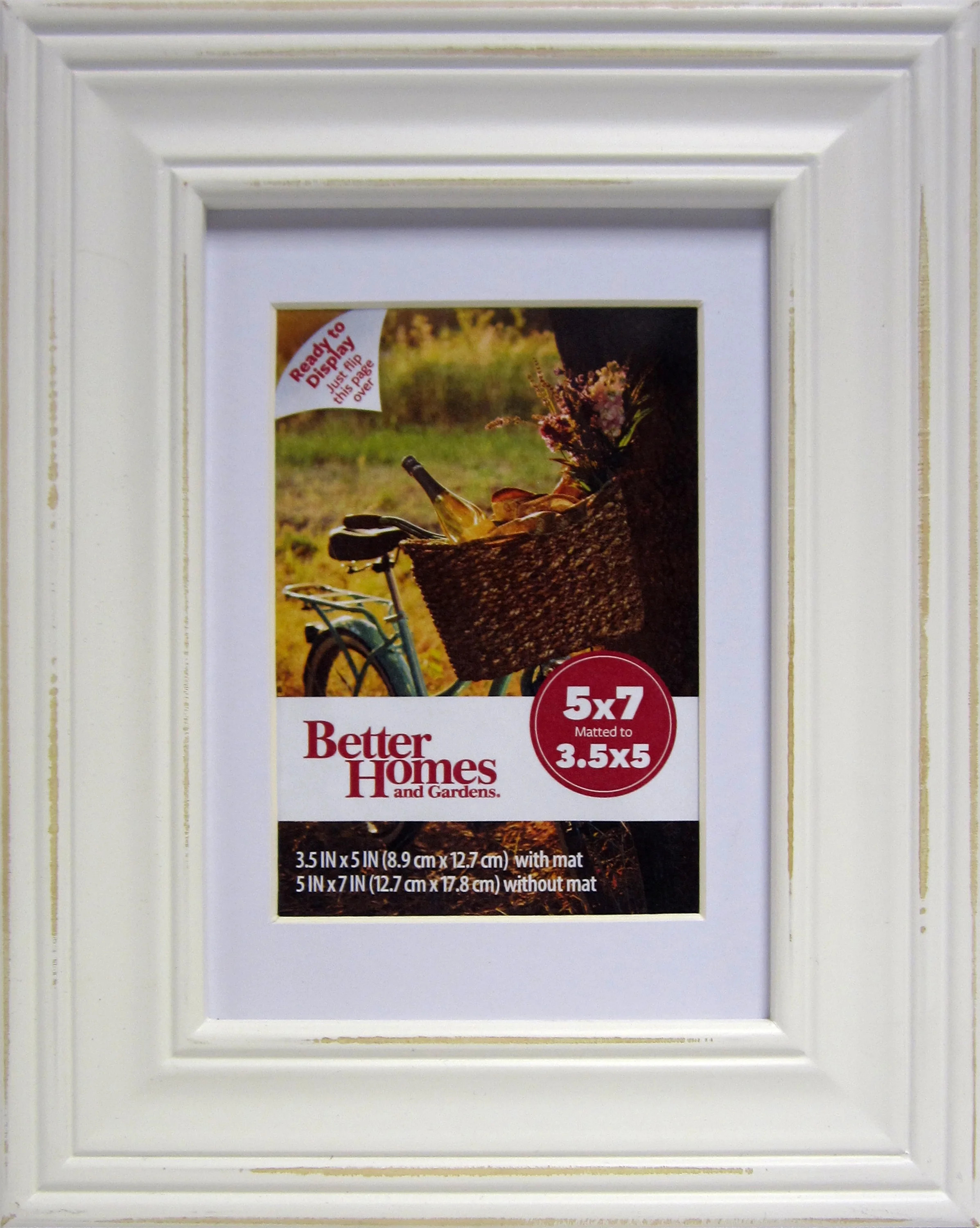 Better Homes & Gardens Distressed Matted Picture Frame, White | Walmart (US)