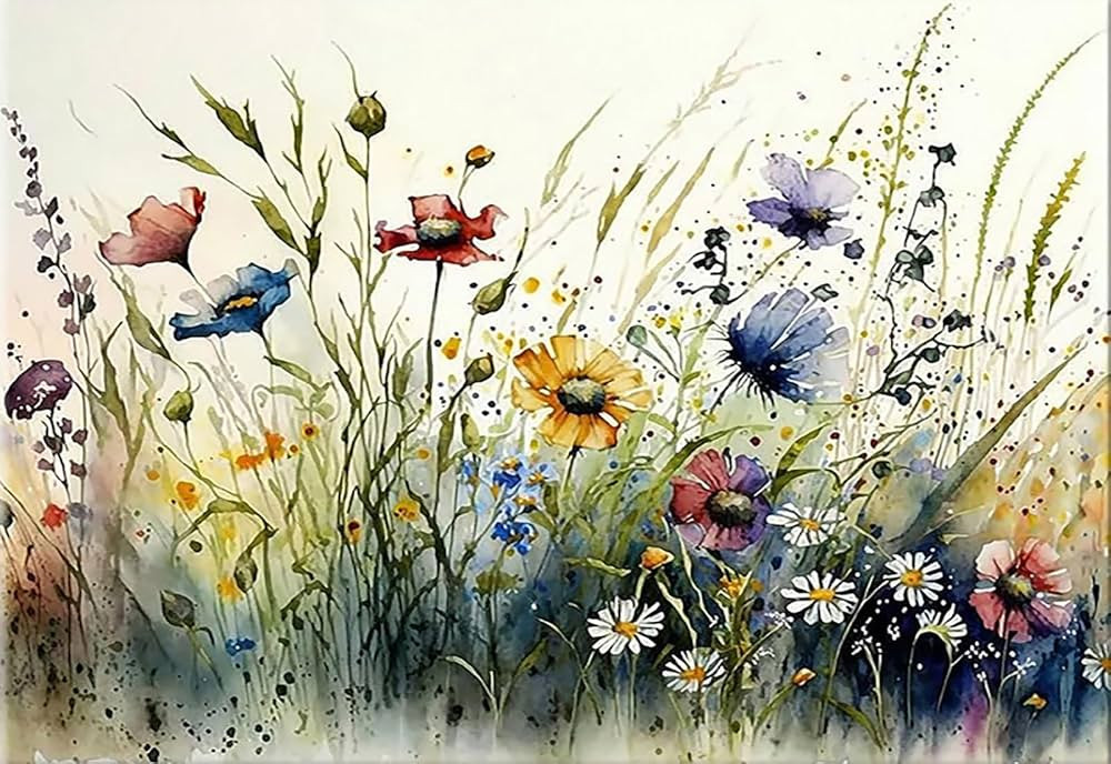 WUDWL Diamond Painting Kits for Adults - Flower DIY 5D Diamond Art Kits Full Drill Diamond Dots P... | Amazon (US)