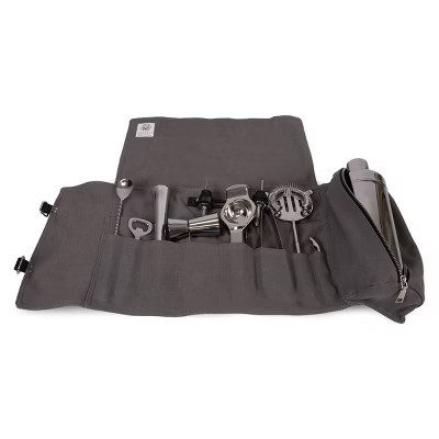 Legacy Barkeep Bar Tool Roll Up Kit Gray/Black Accents | Target
