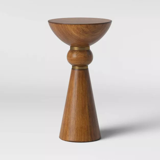 Tamarix Wooden End Table with Accents Brass - Opalhouse™ | Target
