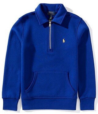 Big Boys Long-Sleeve Quarter-Zip Fleece Pullover | Dillard's