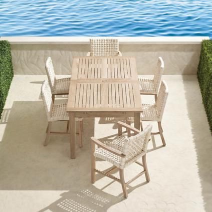 Isola 7-pc. Rectangular Dining Set in Weathered Finish | Frontgate
