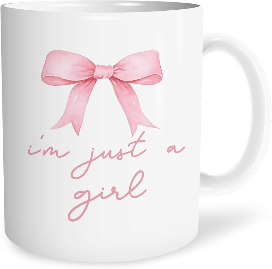 Pink Bow Mugs,Coquette Mug, Bow Coffee Mug, Pink Bow Cup, Girly Coffee Mug, Coquette Cup, Coquett... | Amazon (US)