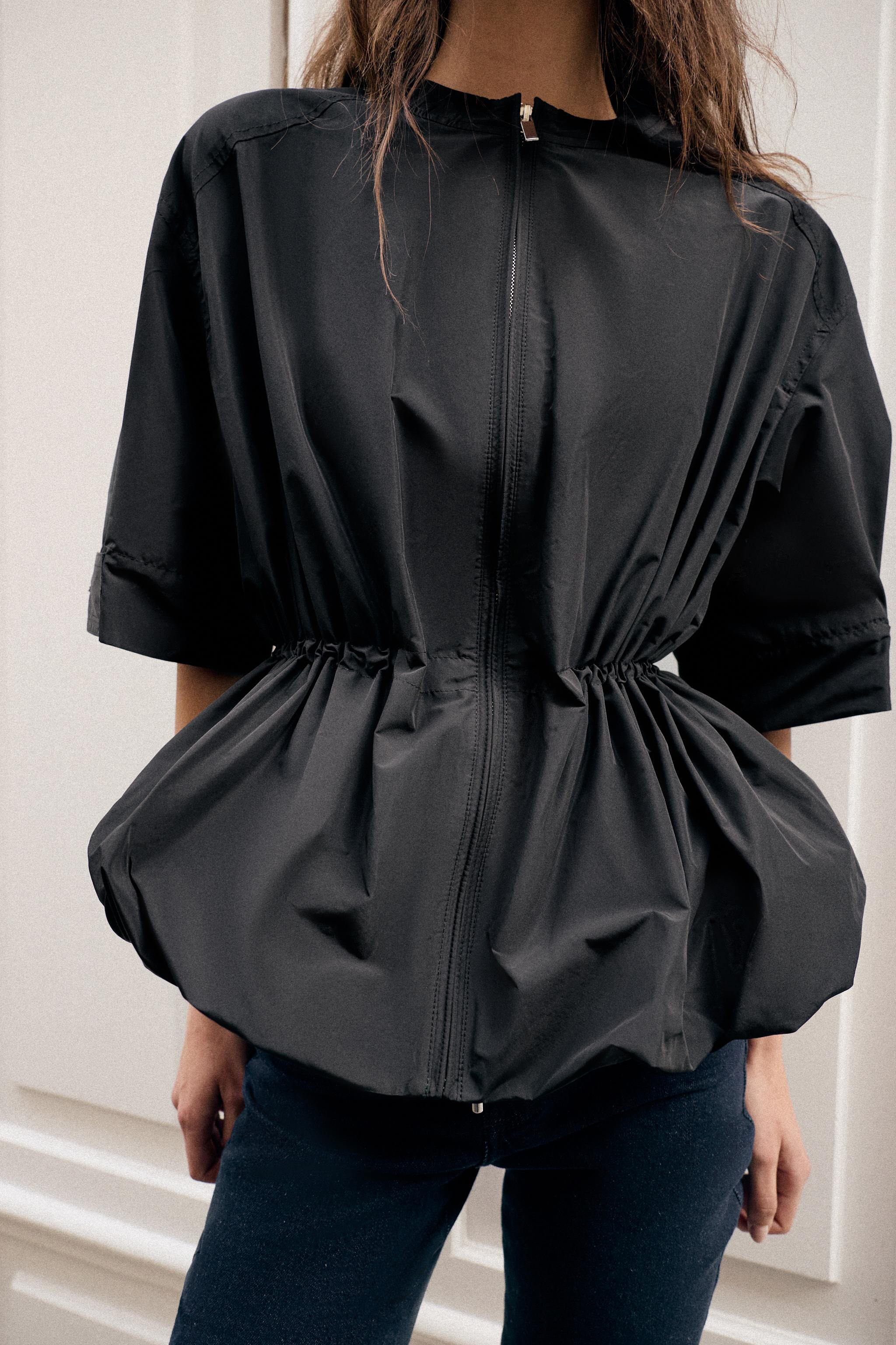 SHORT SLEEVE BALLOON PARKA | Zara US