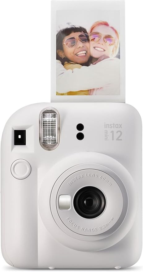 Fujifilm Instax Mini 12 Instant Film Camera, Clay White | Amazon (US)