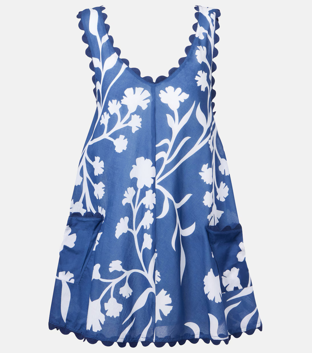 Floral scalloped cotton minidress | Mytheresa (US/CA)