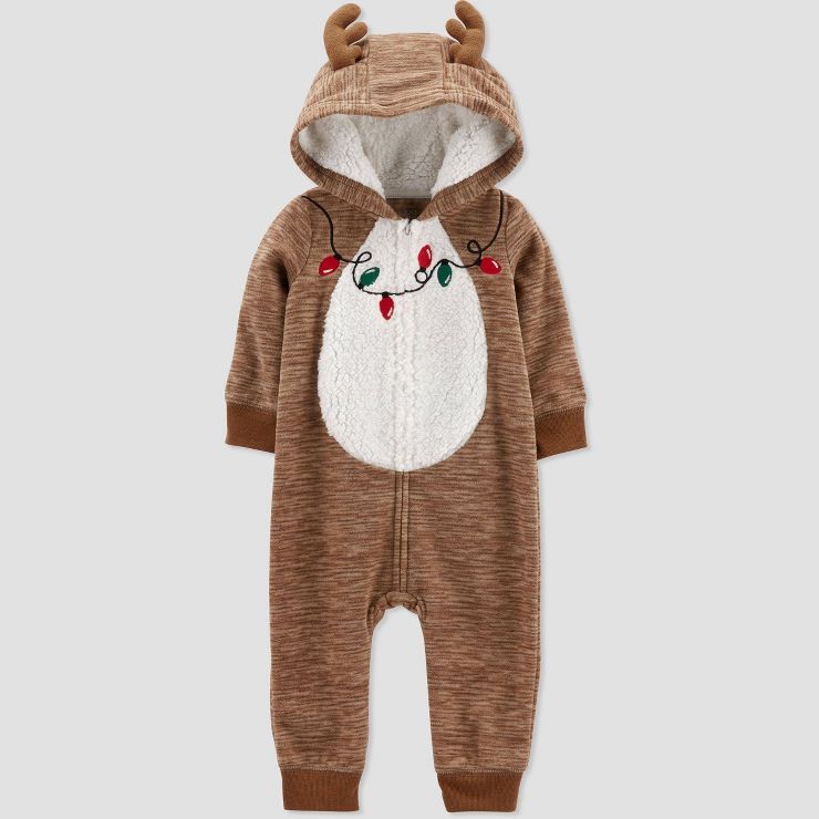 Carter's Just One You® Baby Girls' Reindeer Jumpsuit - Brown | Target