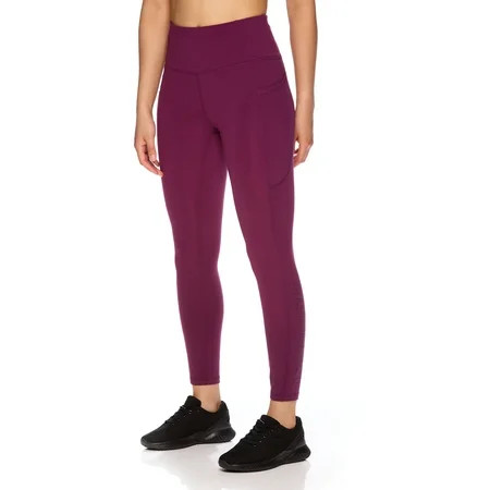 Reebok Women s Solid Print High Rise 7/8 Legging with 25 Inseam and Side Pockets | Walmart (US)