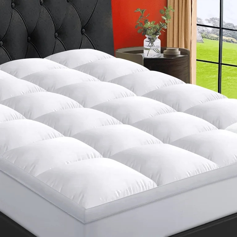 EMONIA 100% 400TC Mattress Topper King for Back Pain, 900GSM Mattress Pad Pillow Top, Quilted Fit... | Walmart (US)