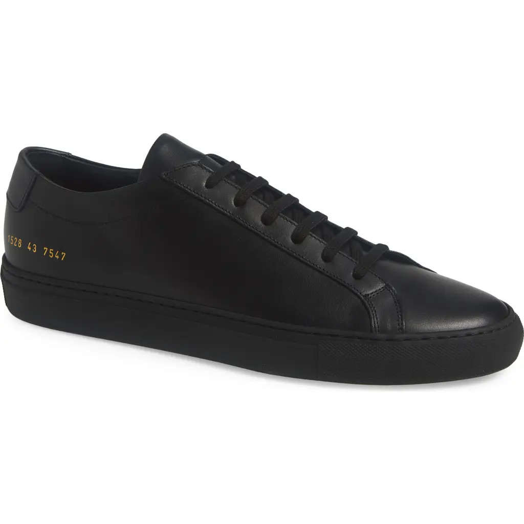 Common Projects Original Achilles Sneaker in Black/Black at Nordstrom, Size 12Us | Nordstrom