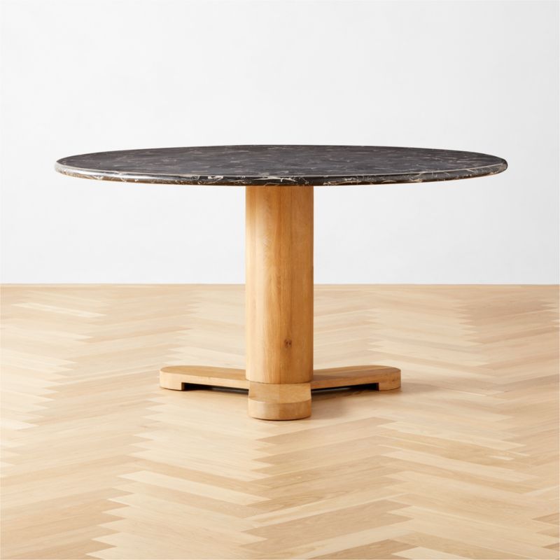 Hirsch Modern Black Marble Dining Table | CB2 | CB2