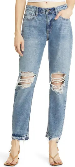 Bailey Ripped High Waist Slim Boyfriend Jeans | Nordstrom