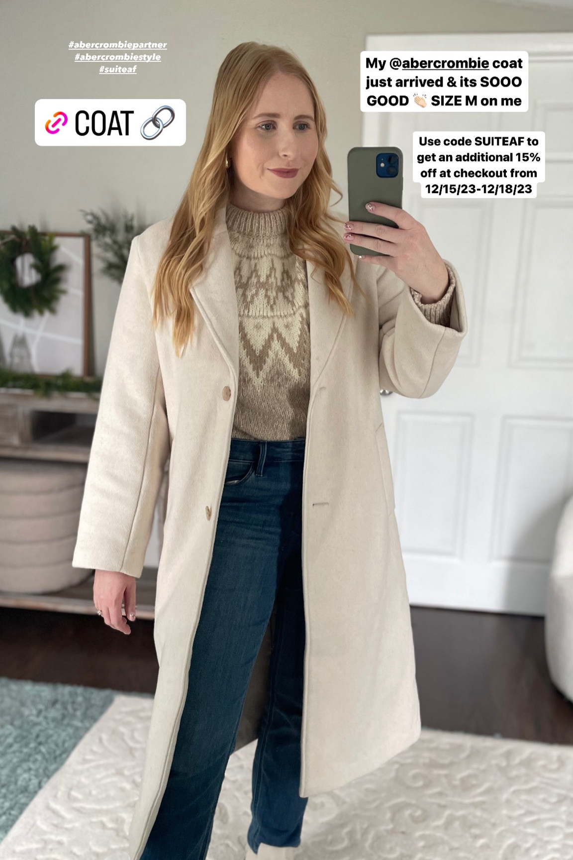 Abercrombie Wool-Blend Tailored Topcoat size medium 



#LTKworkwear #LTKSeasonal #LTKsalealert