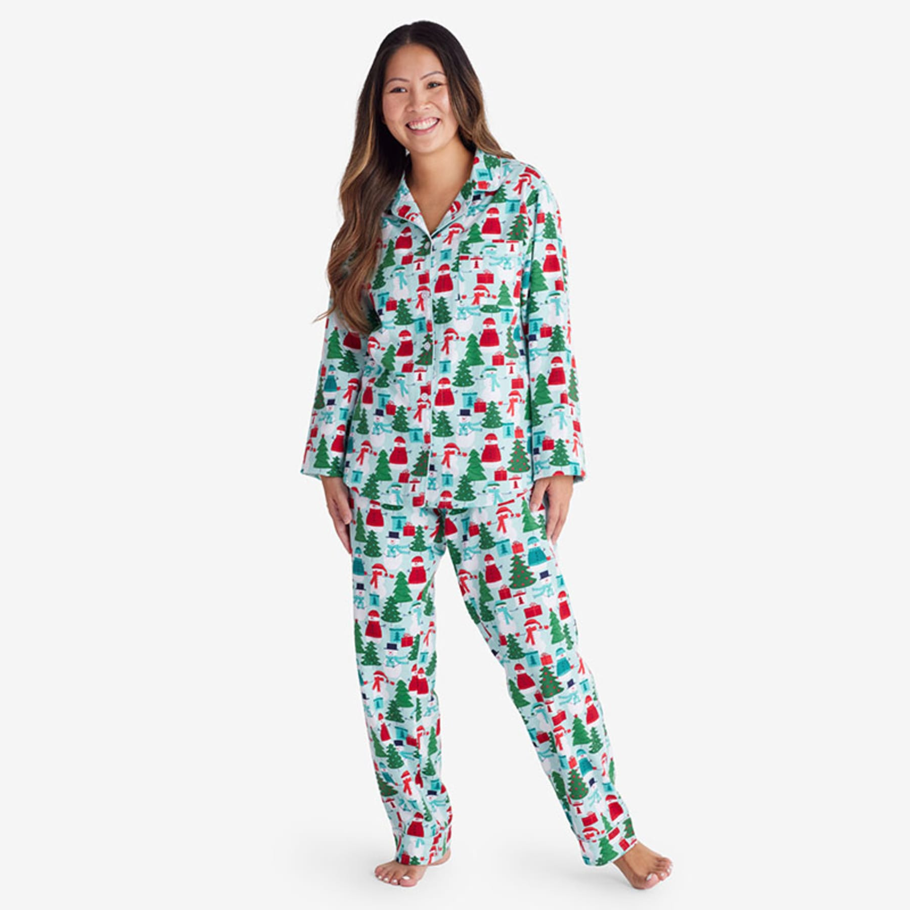 Company Cotton™ Family Flannel Womens Classic Pajama Set | The Company Store