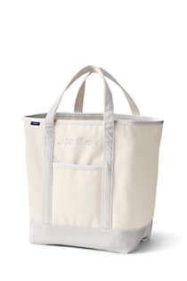 Large Natural Open Top Canvas Tote Bag | Lands' End (US)