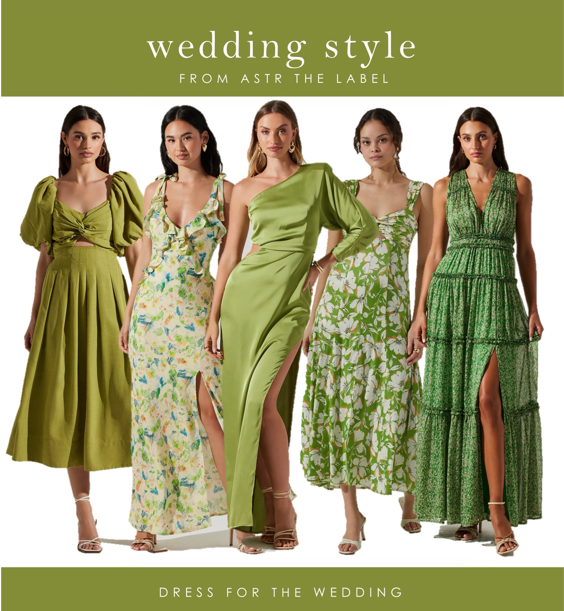 Wedding guest dress
Spring dress 

Spring wedding guest dresses 
Green dress cocktail dress midi dress puff sleeve floral dress Olive green sage green floral print summer dresses sundress vacation dress date night dress summer dress bridgerton dresses romantic dresses old money dress black tie wedding guest beach wedding outdoor wedding May wedding June wedding daytime wedding hotel wedding formal wedding garden party wedding colorful black tie wildflower wedding party bridesmaid dresses mix and match green bridesmaid dresses Astr the Label dress semi formal dress spring formal dress dress with cutout corset dress 

#LTKwedding #LTKSeasonal #LTKparties