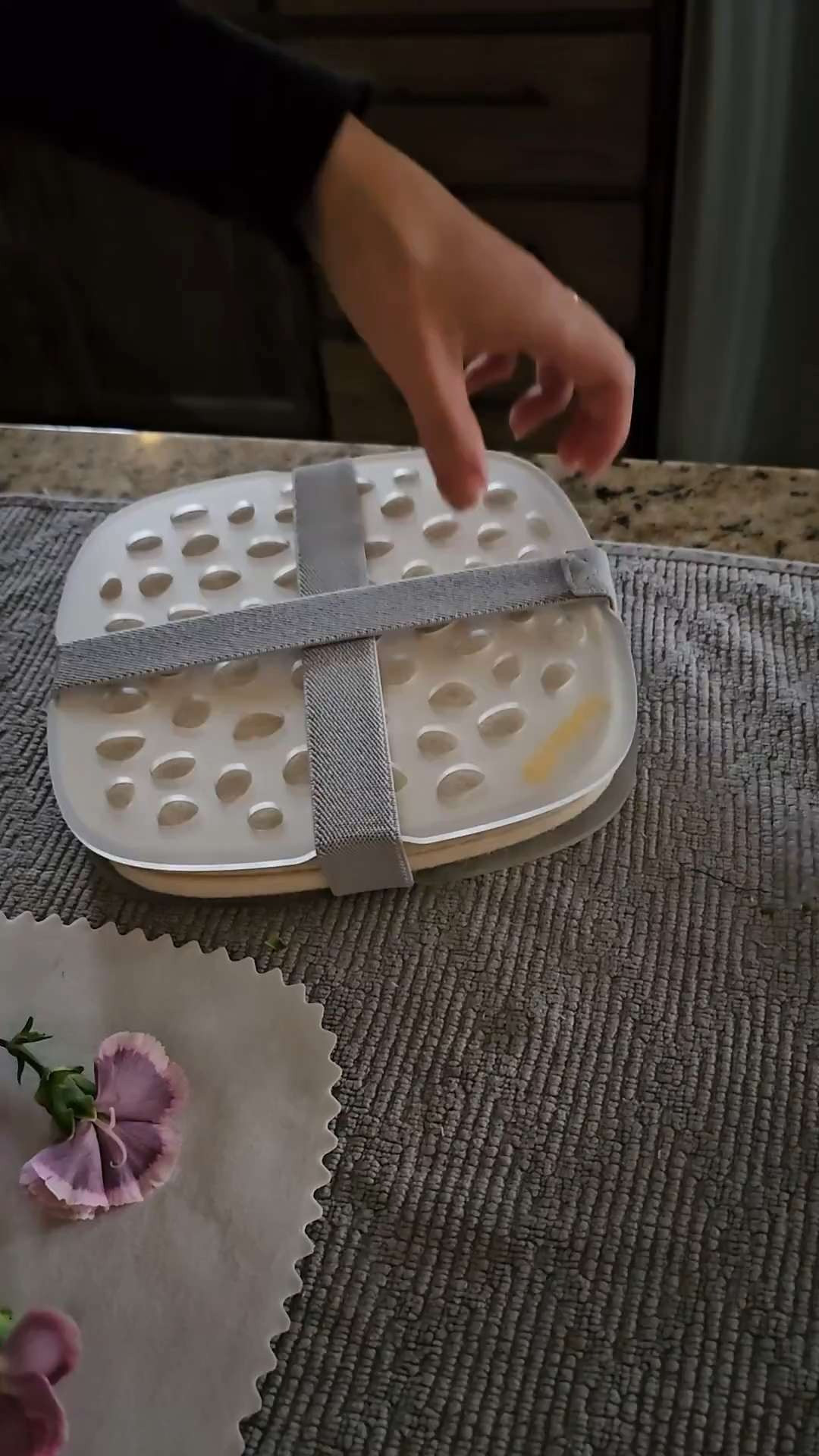 Here's what it looks like when you pull the flowers out of this microwave flower press. I can't believe it, but it actually works! #flowerpress #craftprojects #pressedflowers  

 #LTKSeasonal #LTKHome