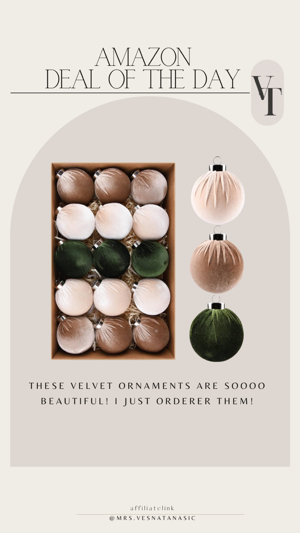 These velvet ornaments from Amazon are so beautiful and look high end! I love these colors! @amazon #amazonhome #founditonamazon #christmas #holidayfinds 

#LTKHoliday #LTKSeasonal #LTKFindsUnder50