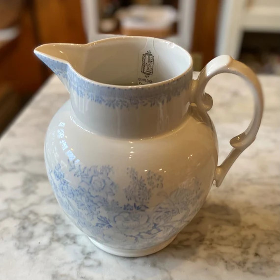 Burleigh Blue Asiatic Large Etruscan Jug | Etsy | Etsy (US)