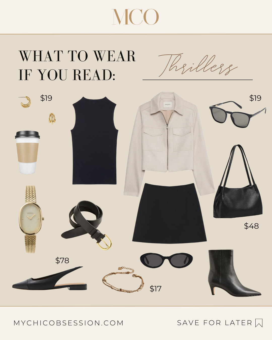 Do you love a good book that keeps you on the edge of your seat? Check out this style guide for the lover of a good thrill. You probably love an outfit that has a bit of edge - so a tonal look in black is perfect for you. Add a structured jacket in sleek suede, and accessorize with a chic pair of sunglasses, a leather bag, and pointed-toe shoes. 

 #LTKSeasonal #LTKStyleTip #LTKShoeCrush