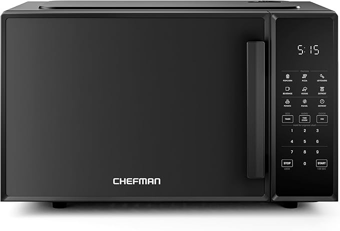 Chefman Countertop Microwave Oven 0.9 Cu. Ft., 900 Watts with 10 Power Levels, 6 Cooking Presets ... | Amazon (US)