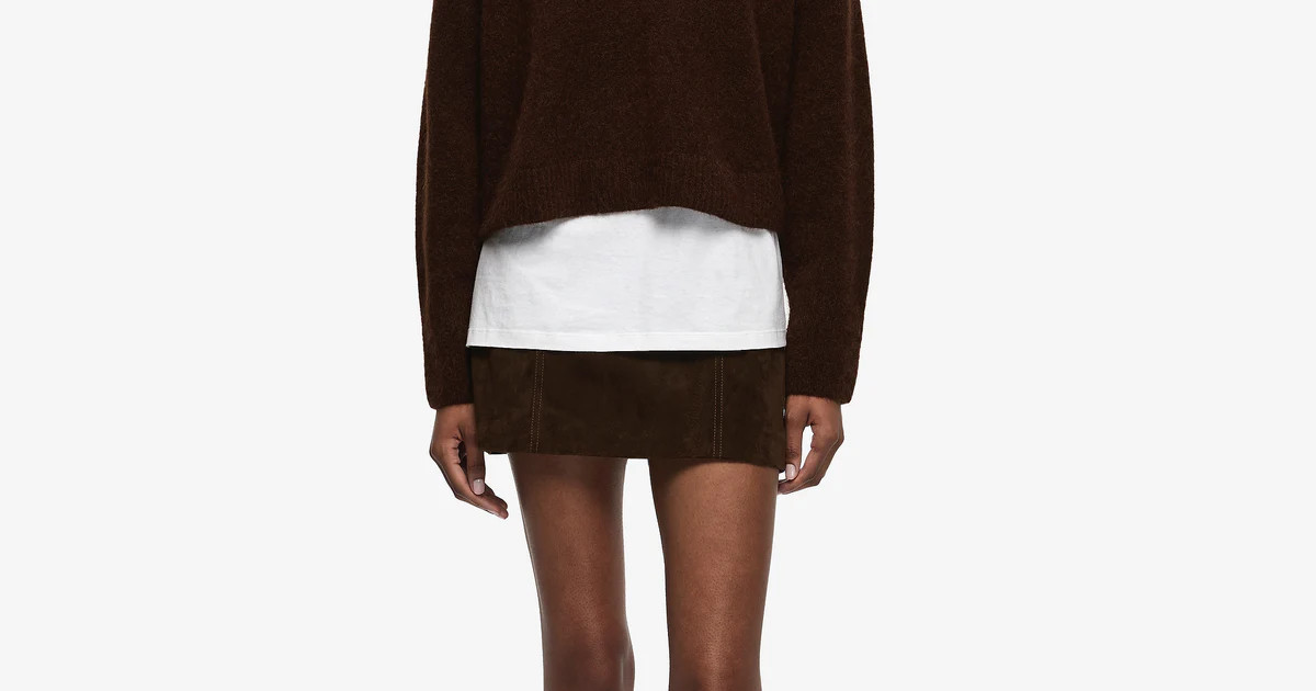 CAMPBELL V CROPPED JUMPER - DARK CHOCOLATE | Bec & Bridge (Global)