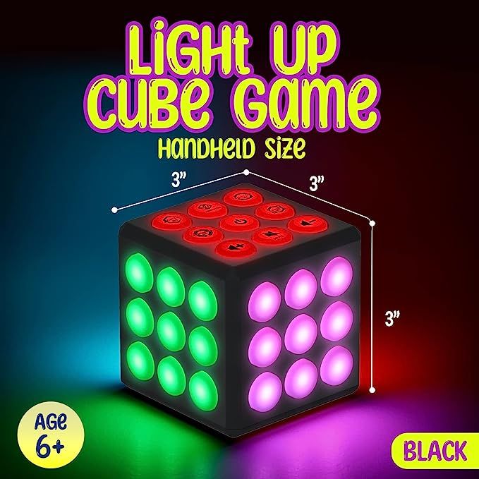 PlayRoute Light Up Cube Toy – 5 Electronic Brain & Memory Games for Kids Boys & Girls Ages 6 7 ... | Amazon (US)