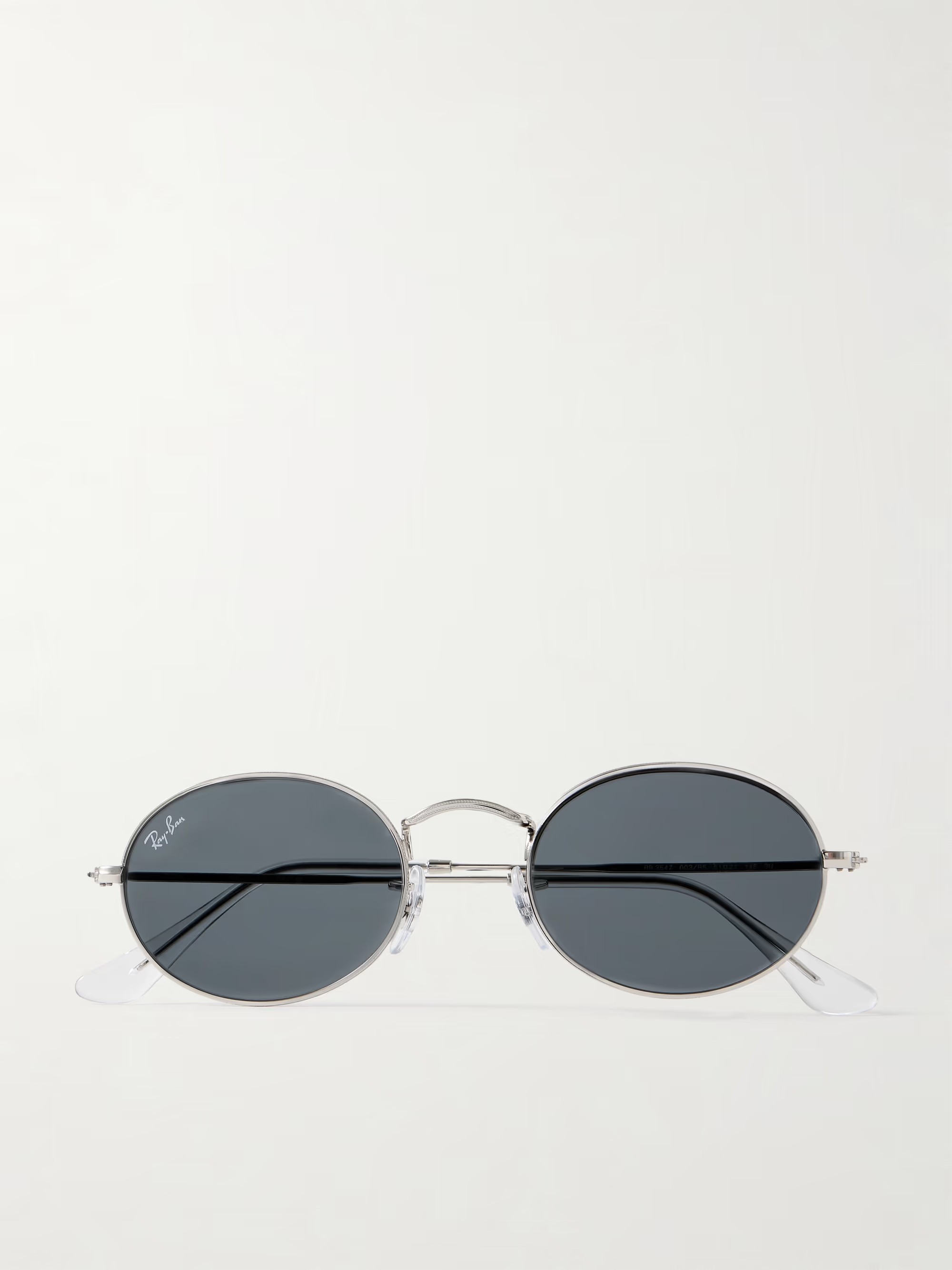 Oval-frame silver-tone sunglasses | NET-A-PORTER (UK & EU)