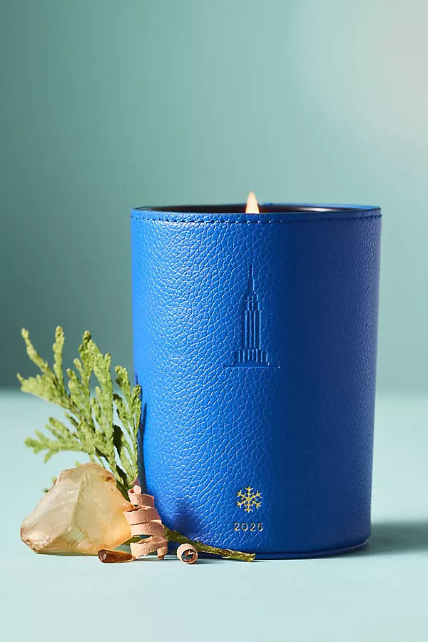 NYC Icon Embossed Woody Crisp Cedar Glass Candle | Anthropologie (US)