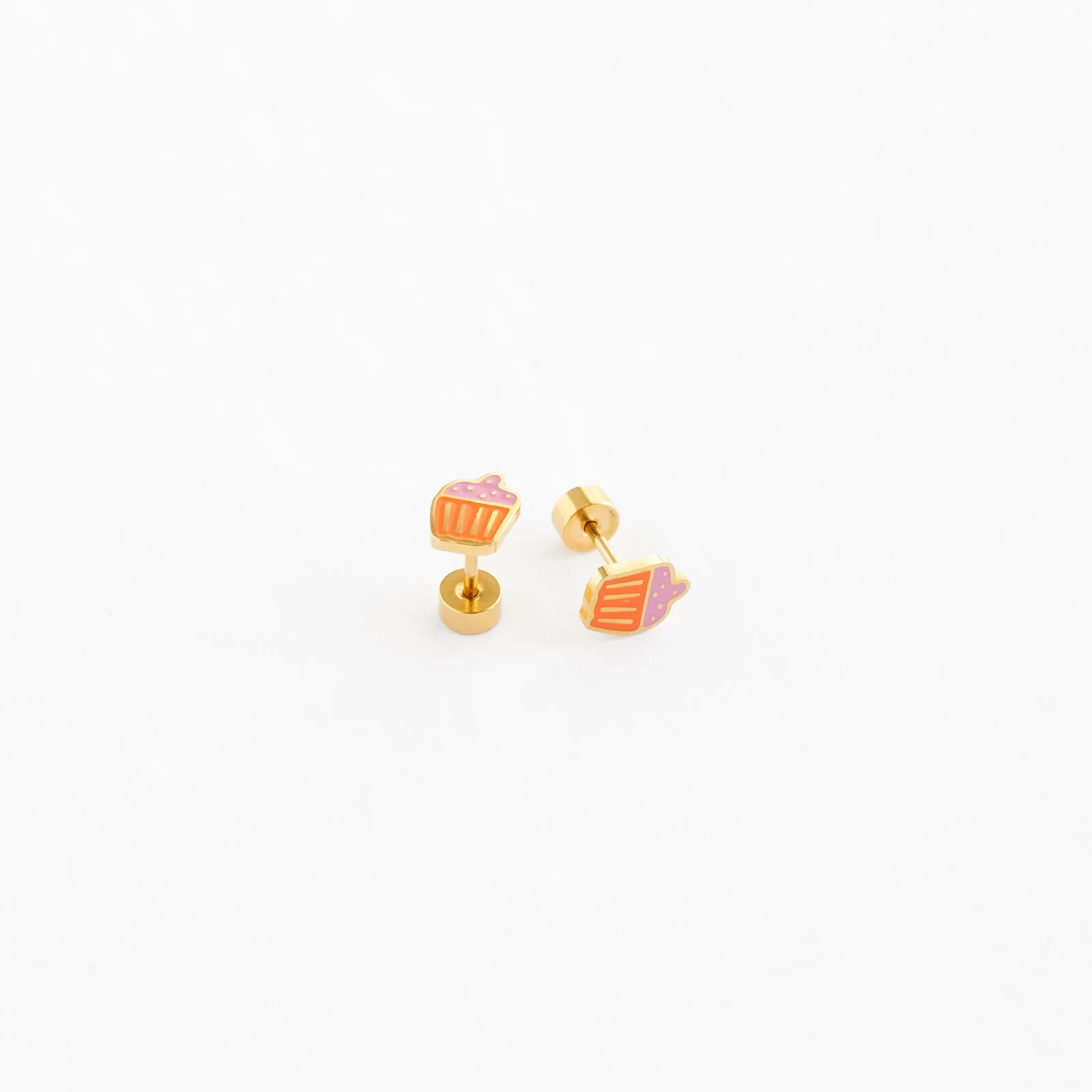 Enamel Cupcake Stud Earring | Pip Pop Post