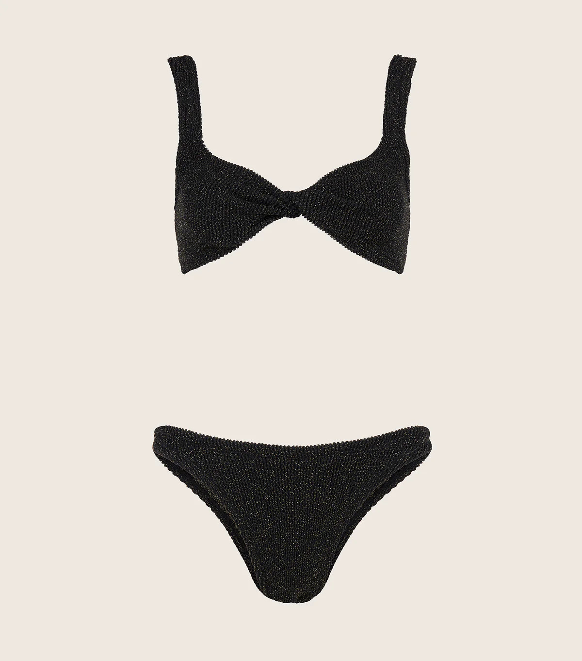 Juno Lurex Bikini - Black/Gold | HUNZA G
