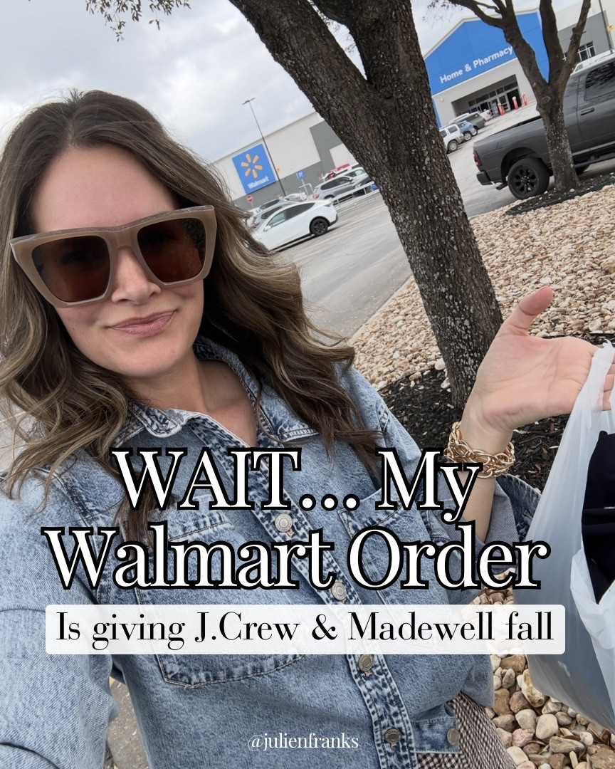 The haul is coming as soon as I’m home, but I couldn’t let these Walmart fall finds sell out first. 🍂 I’m seeing J.Crew, Madewell, and effortless fall style all over this collection—think denim, cozy knits, elevated basics, classic bags, and easy fall outfits… all at Walmart prices. LIKE and COMMENT “WALMART FALL” for deets. #walmartfashion

#LTKSaleAlert #LTKootd #LTKOver40