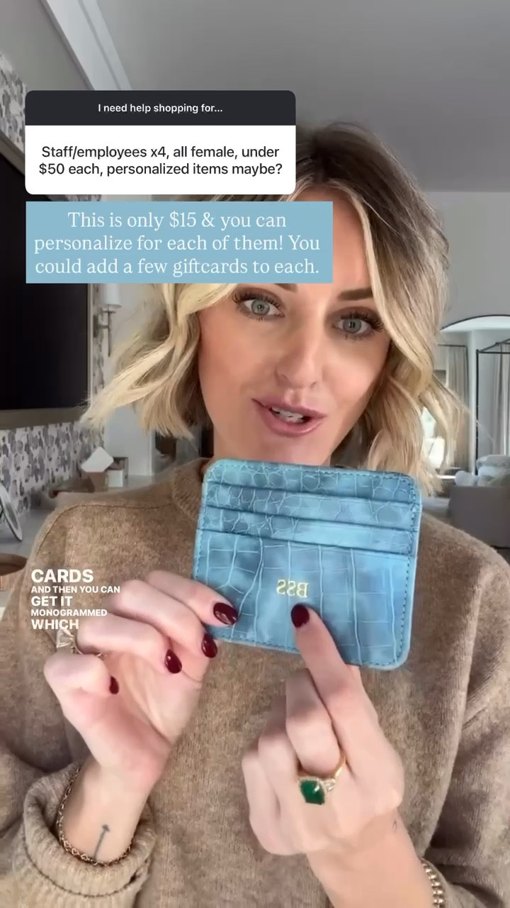 This card holder is actually from Amazon! It comes in a few other colors, and you get it monogrammed! A great stocking stuffer or coworker gifts!

Loverly Grey, coworker gifts, stocking stuffer, teen girl gifts, gift ideas for her 

#LTKHoliday #LTKGiftGuide