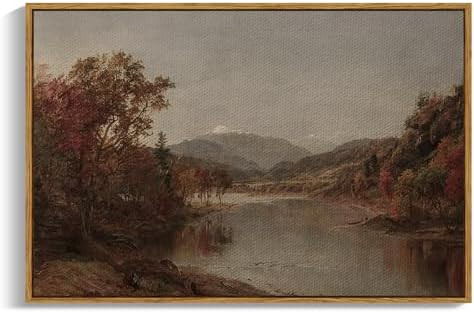 ARPEOTCY Vintage Framed Canvas Wall Art, 24×36 Inch, Fall Landscape Large Wall Decor for Living ... | Amazon (US)