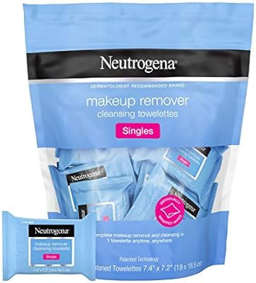 Neutrogena Makeup Remover Facial Cleansing Towelette Singles, Daily Face Wipes to Remove Dirt, Oi... | Amazon (US)