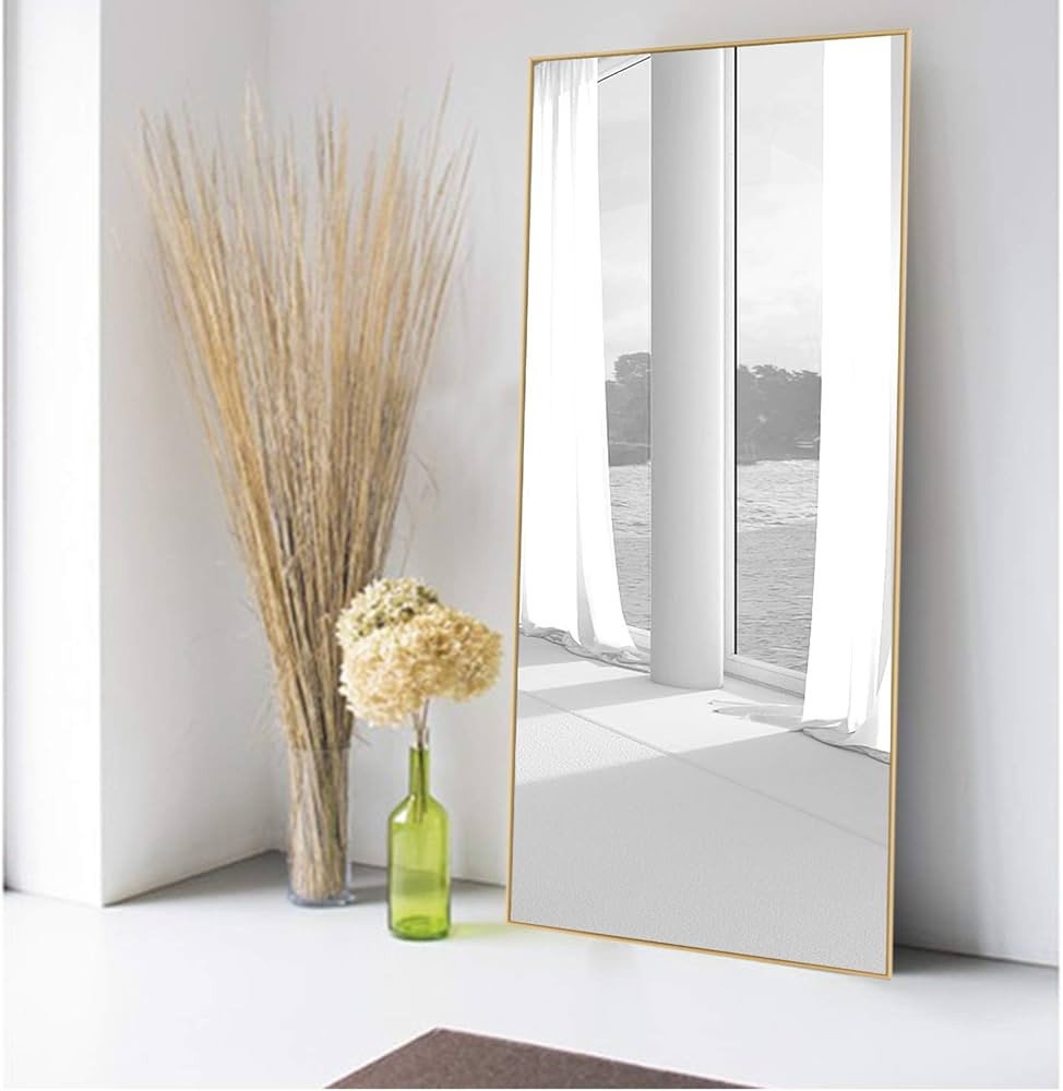 MIRUO Full Length Mirror Decor Wall Mounted Mirror Floor Mirror Dressing Mirror Make Up Mirror Bathr | Amazon (US)