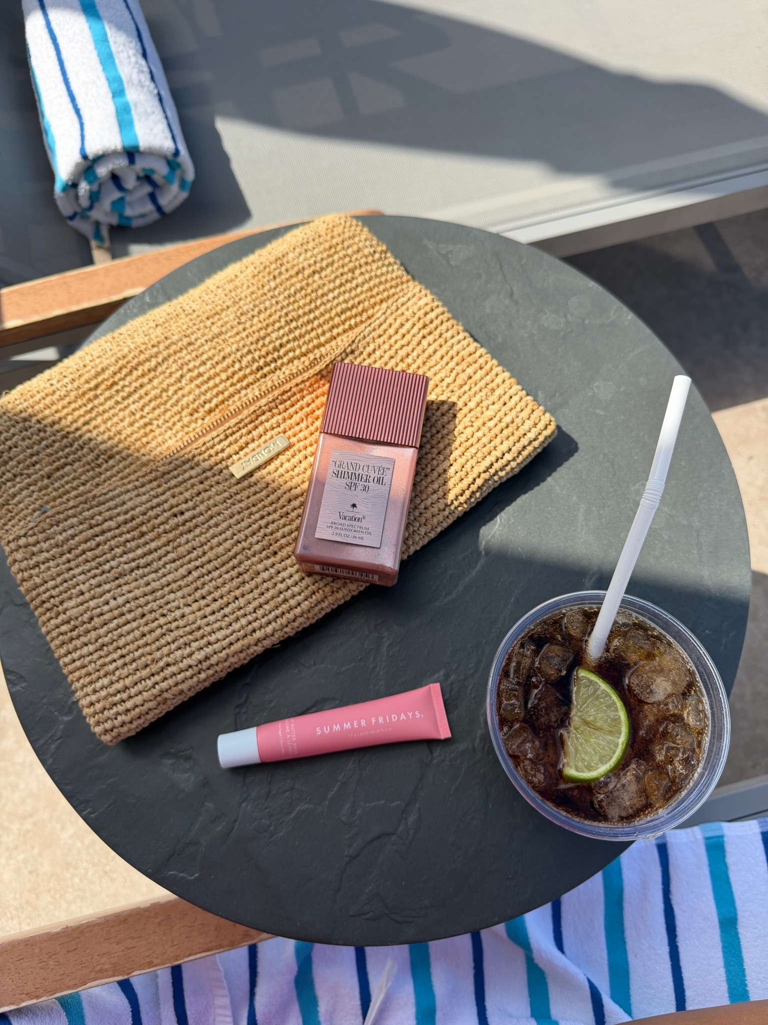 Poolside essentials ☀️ SPF, lip balm + a cute raffia pouch to keep everything together. Consider this your reminder to reapply your sunscreen 🤎 

Vacation essentials, pool day, sunscreen, SPF, summer beauty, beach bag essentials, travel beauty, Summer Fridays, Vacation sunscreen

#LTKTravel #LTKBeauty #LTKSwim