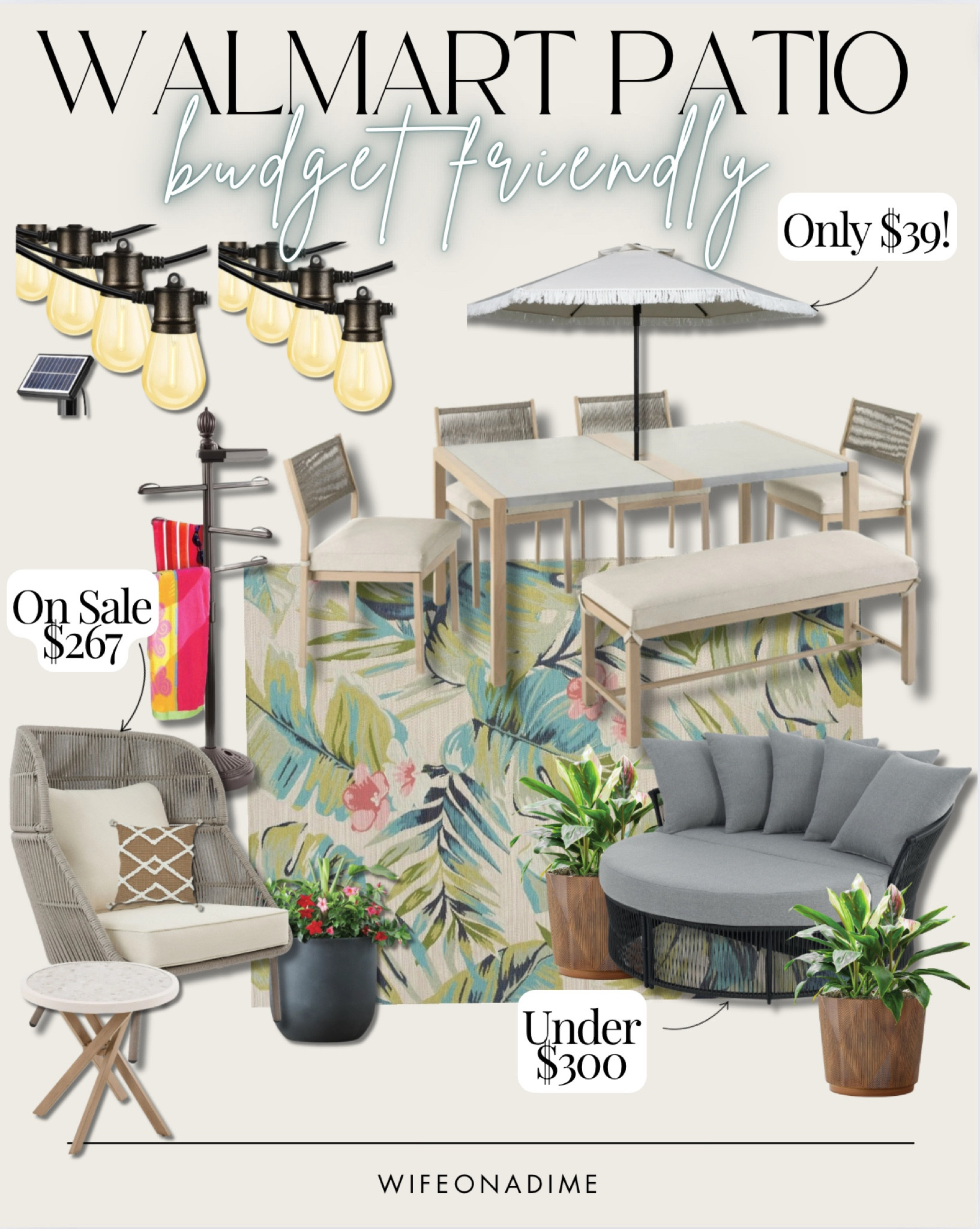 Walmart Patio
Budget friendly 

#LTKHome #LTKSwim #LTKSaleAlert