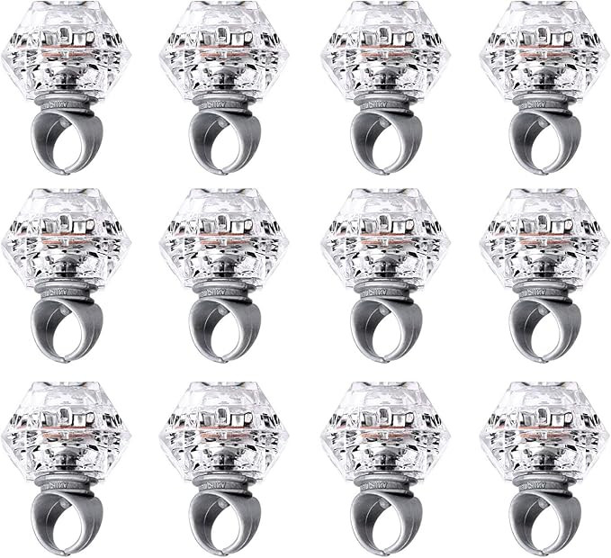 Konsait Flashing Led Light up Rings Bachelorette Party Favors Toys Grow in The Dark Party Suppile... | Amazon (US)