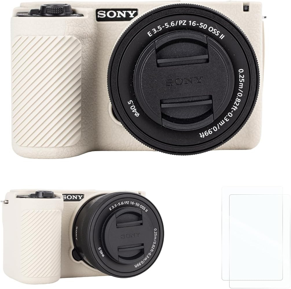 Rieibi Silicone Protective Case for Sony Alpha ZV-E10 II Camera case with 2PCS Screen Protector, ... | Amazon (US)