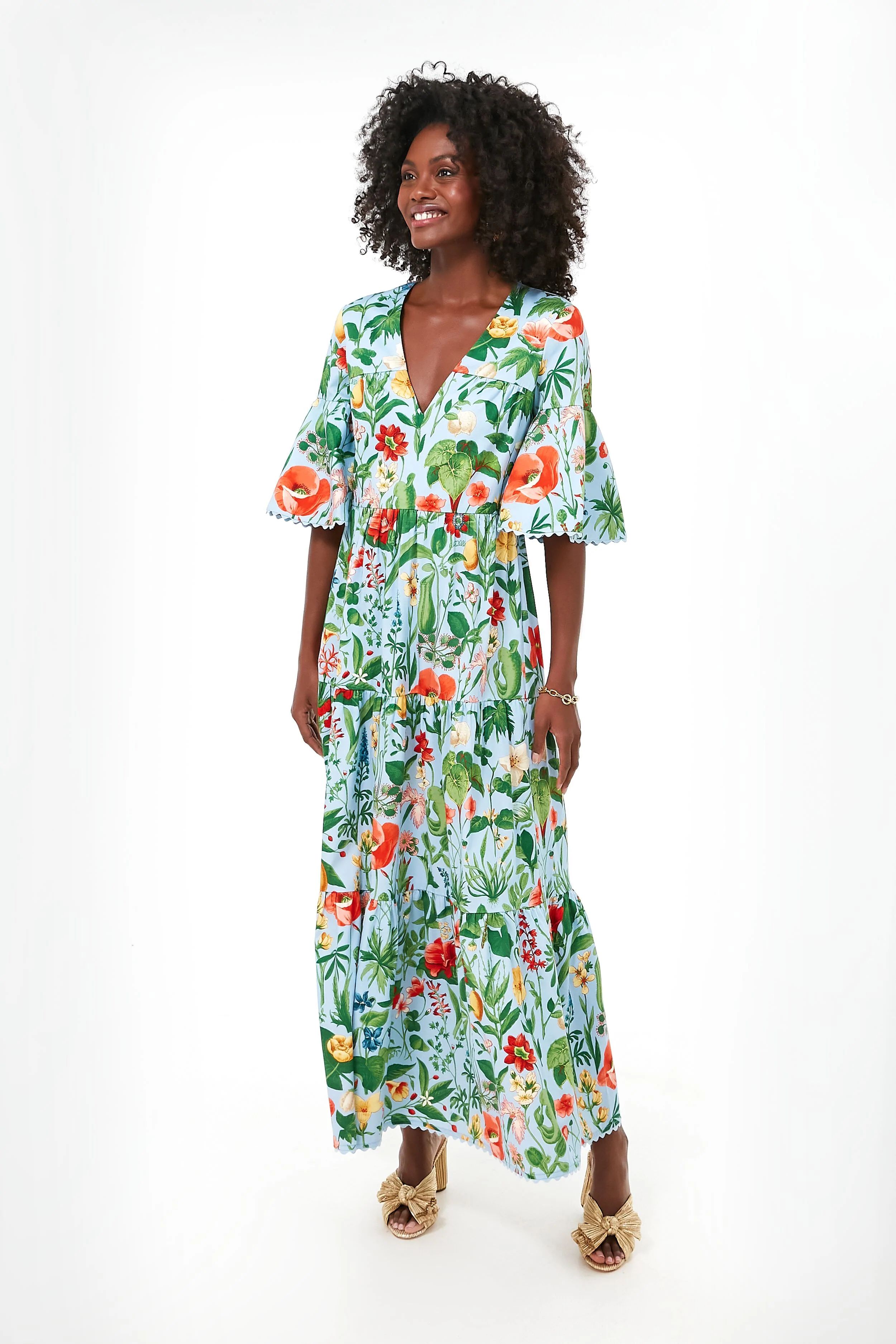 Blue Blooming Botanical Ginger Dress | Tuckernuck (US)