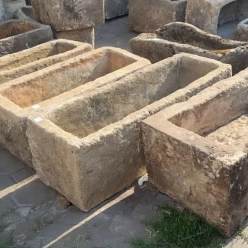 Vintage Limestone Trough | Planter | Fountain | Firepit - Rectangular | Etsy (Global)