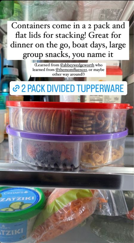 Love these Tupperware containers that have 6 compartments for snack plates for kids, desk snacks, appetizer trays! They come in a 2 pack for $29.99 on Amazon! 

#LTKkids #LTKfindsunder50