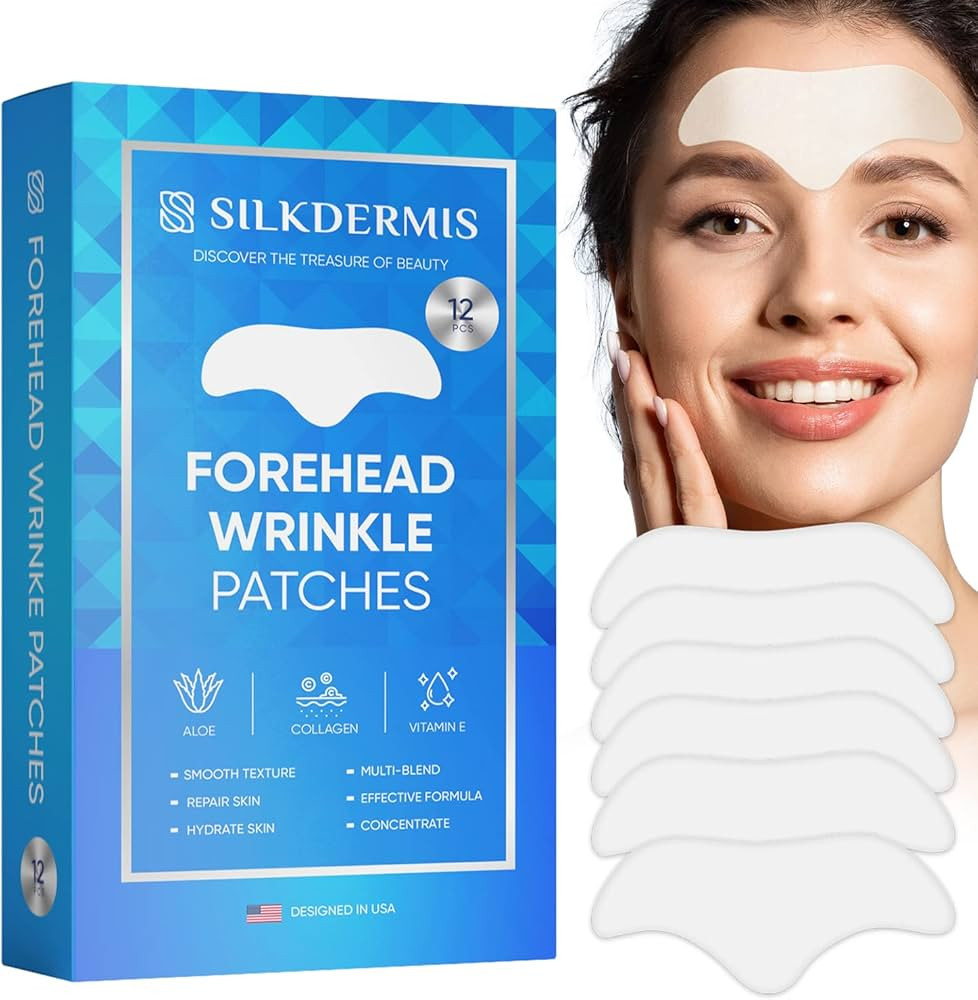 Forehead Wrinkle Patches 12Pcs with Aloe, Collagen, Vitamin E, Anti Wrinkle Patches, Forehead Wri... | Amazon (US)