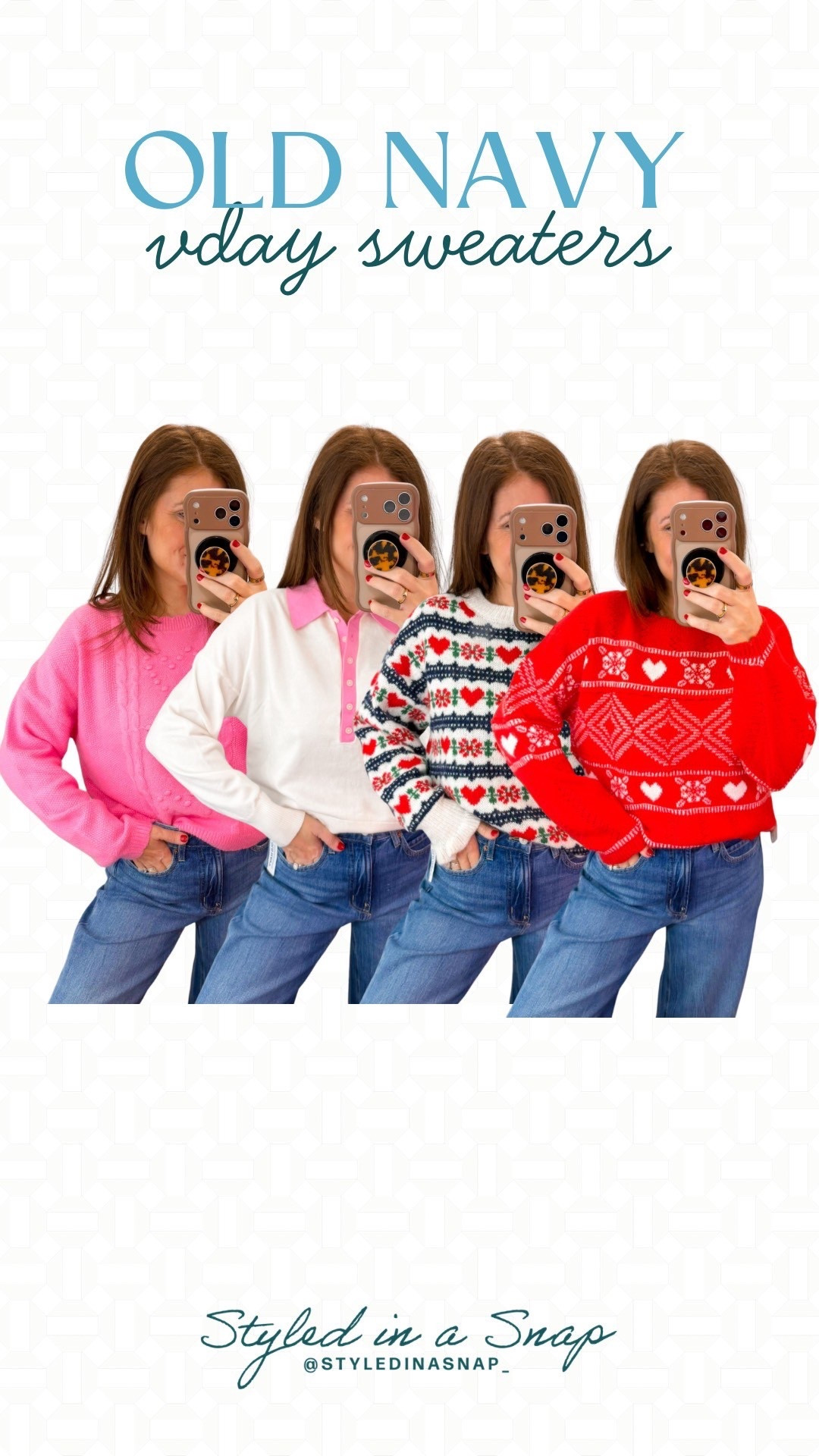 Old Navy’s Valentine’s Day sweaters  are so cute and they are all on sale right now! My exact red one is sold out right now, so I linked a few other options I was eyeing in store! 
Affordable valentines tops, Old Navy finds 

#LTKSaleAlert #LTKOver40 #LTKFindsUnder50