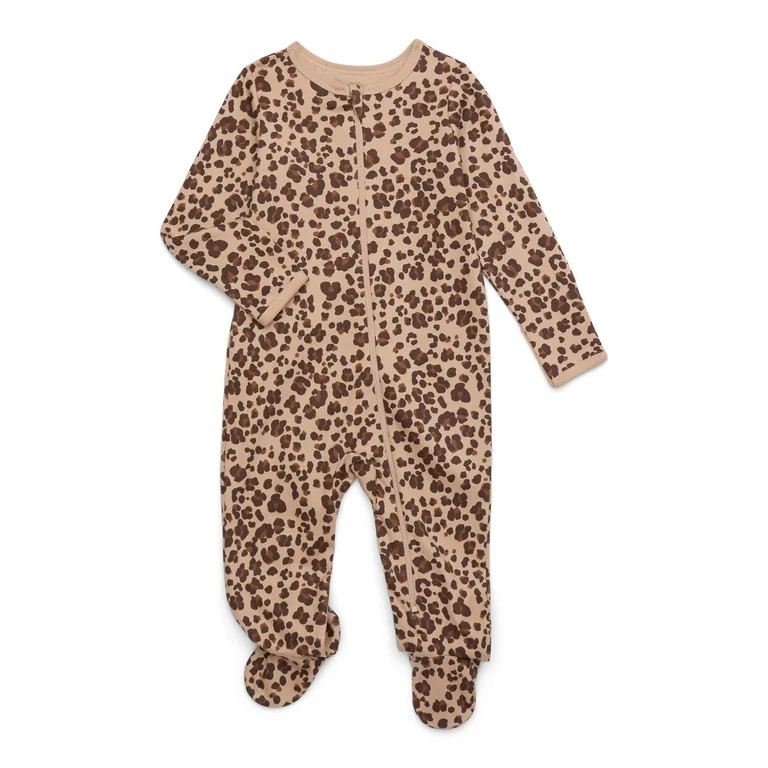 Wonder Nation Baby Boys or Girls Zip Front Footed Pajamas, Sizes Preemie-6/9 Months | Walmart (US)