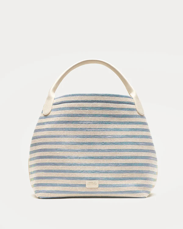 Sweet Pea Raffia - Blue Stripe | Frances Valentine