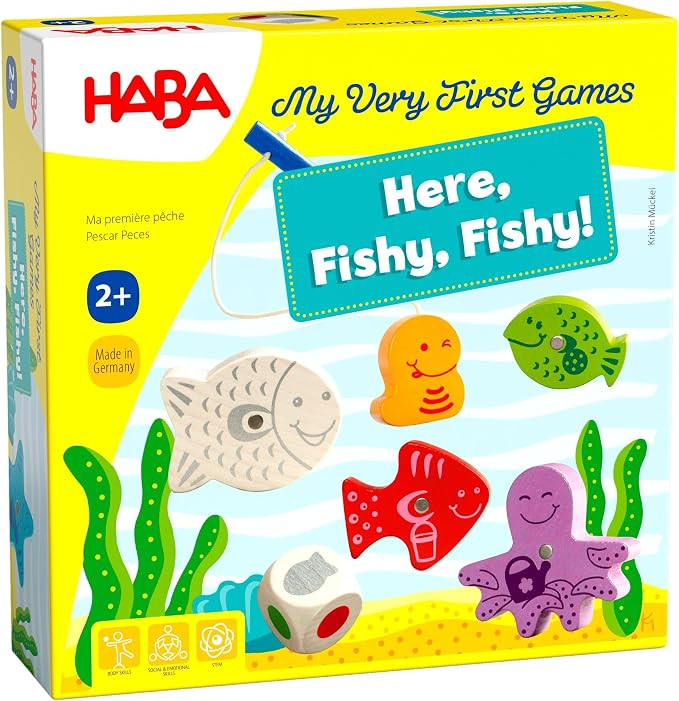 HABA My Very First Games - Here Fishy Fishy! Magnetic Fishing Game Ages 2+ Made in Germany Toddle... | Amazon (US)
